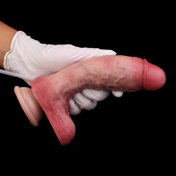 Außen weiches, innen hartes Silikon Cummingdildo - Mit freihändigem Saugnapf für die weibliche Masturbation – Bild 5