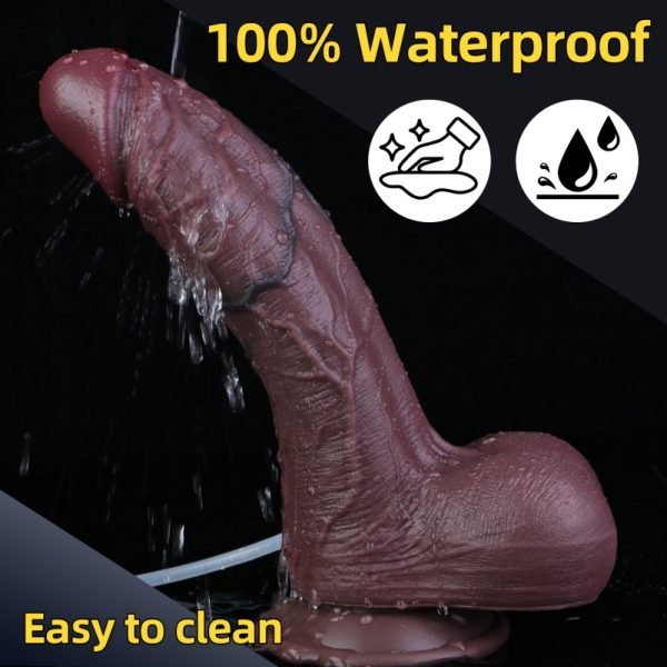Schwarzes Silikon Cummingdildo - Simulation männlicher Ejakulation für die Mädchenmasturbation
