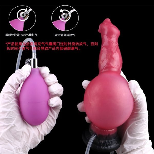 Monster Hunde Aufblasbarer Cummingdildo – Fantasie Silikon für intensives Women Masturbating – Bild 9