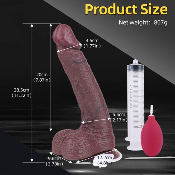 Cummingdildo mit realistischer Silikontextur und Saugfuß - Simulation der weiblichen Masturbation – Bild 6
