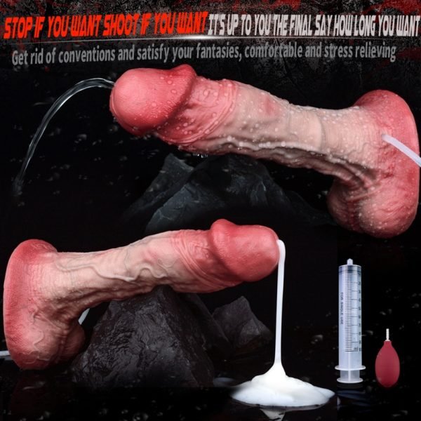 Cummingdildo aus Realistischem Fleischähnlichem Silikon - Einführungs-Vaginalspielzeug für die Weibliche Masturbation – Bild 6