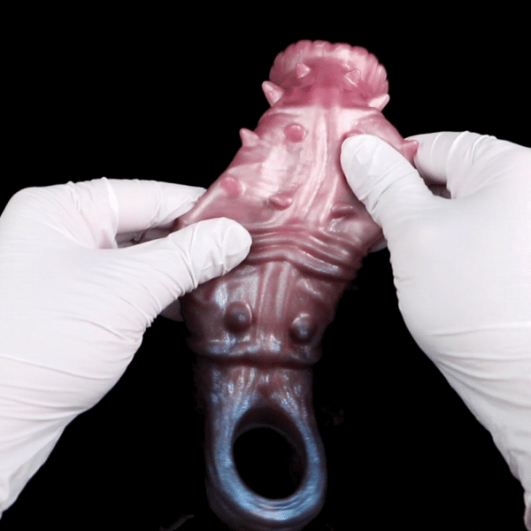 Monster-Texturiertes Fantasie Micropenis – Verbessern Sie die männliche Erektion mit einem Silikon-Penis-Extende – Bild 2