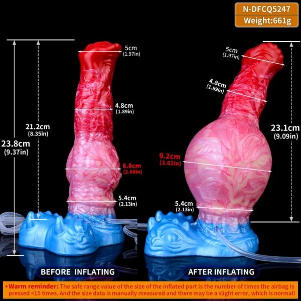 Monster Horse Knot Fantasy Cummingdildo – Aufblasbarer Dildo für intensive vaginale Dehnung und explosive Ejakulation – Bild 9