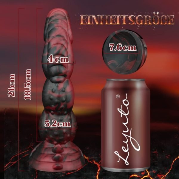 Fantasy Blut-Schwarz Silikon Monster Cock – Saugnapf Dildo für intensiven Female Orgasm & Yoni Massage – Bild 2