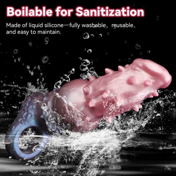 Stachel Fantasie Monster Penishülle – Einzigartige Textur für Mikropenis Verlängerung und Penis Extender – Bild 11