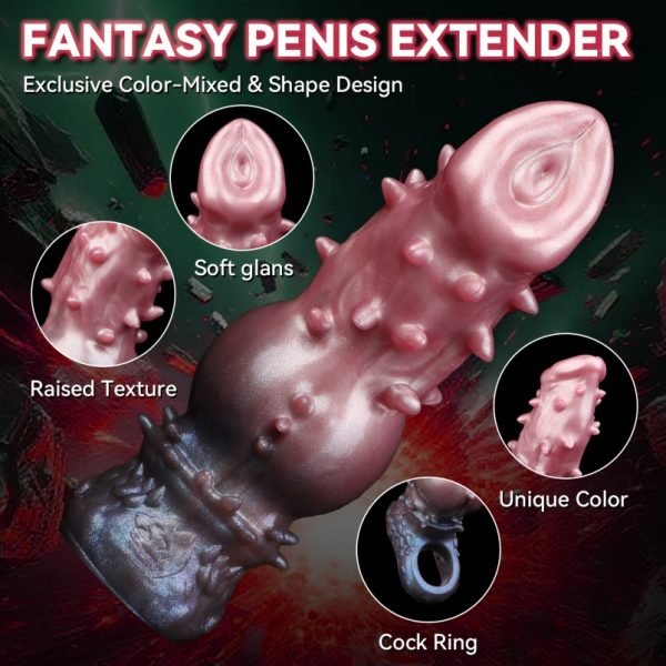 Stachel Fantasie Monster Penishülle – Einzigartige Textur für Mikropenis Verlängerung und Penis Extender – Bild 9