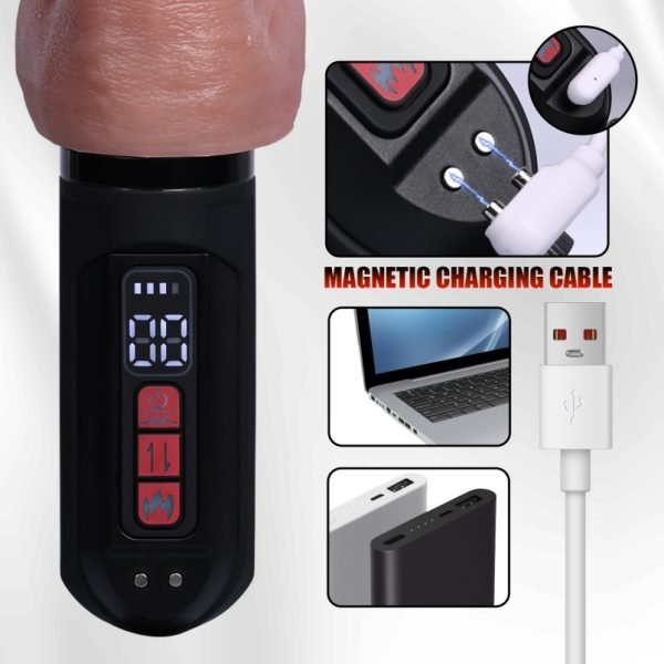 Realistischer Stoßvibrator & Fickmaschine – Beheizbarer Silikon Dildo für Tiefe Penetration – Bild 5