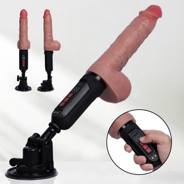 Realistischer Stoßvibrator & Fickmaschine – Beheizbarer Silikon Dildo für Tiefe Penetration