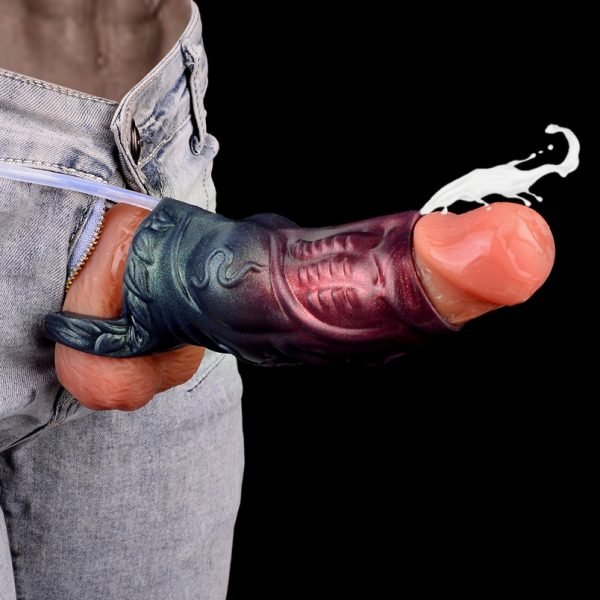 Monster Tentakel Fantasie Sprüh-Typ Penishülle – Vergrößerung und Verdickung für Männer mit Mikropenis, Silikon-Spielzeug