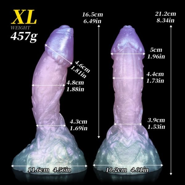 Fantasie Schimmernder Silikon Dragon Dildo – Stimulierendes Spielzeug für Orgasming Female & Anale Abenteuer – Bild 14