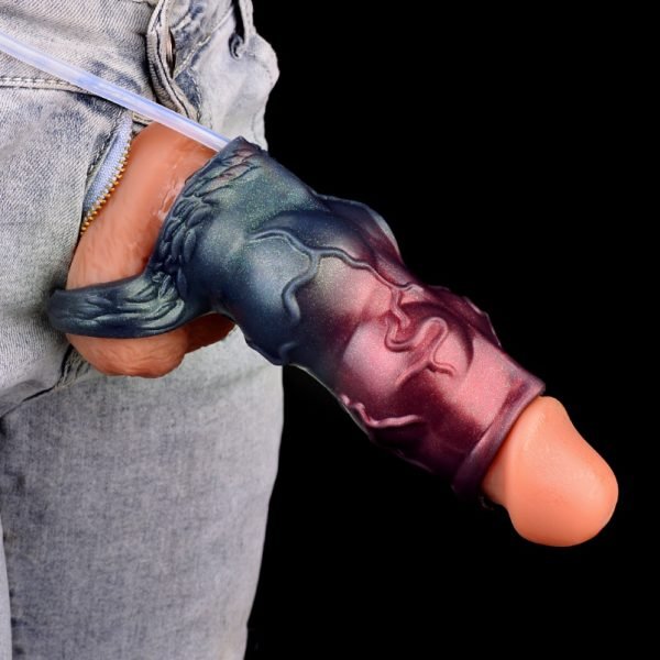 Monster-Knoten-Fantasie-Sprüh-Penis Sleeve – Verbesserung der männlichen Penis-Steifheit und Verdickung mit Silikon-Hülle – Bild 7