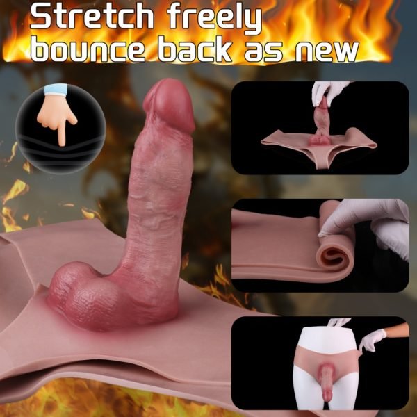 Fleischähnliche Silikon Penis Sleeve Hose - Strap-On Verlängerungs- und Verdickungszubehör für Männer – Bild 6