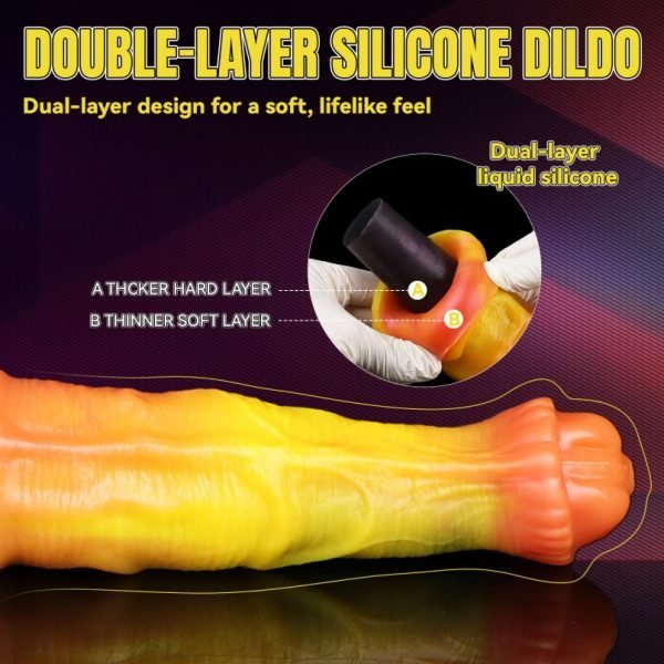 Monster Saugfuß Fantasy Cock of Horse – Dual-Layer Silikon Toy für Girl Masturbating und Selbstbefriedigung. – Bild 8