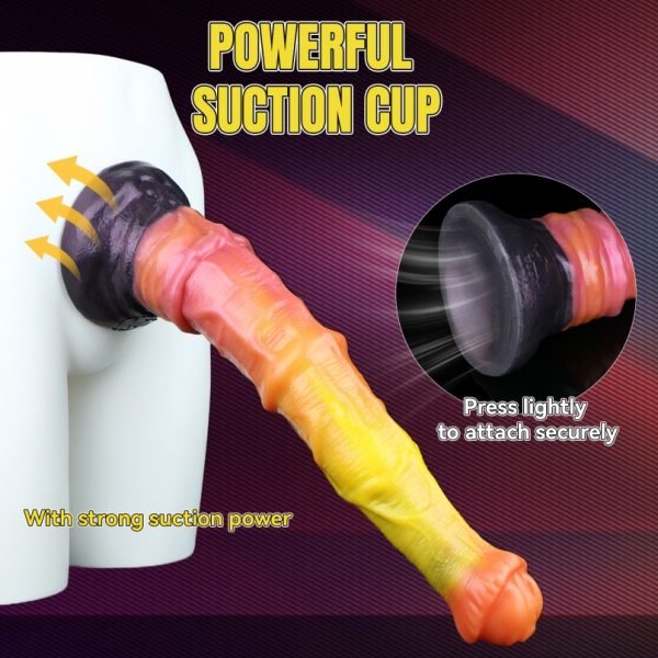 Monster Saugfuß Fantasy Cock of Horse – Dual-Layer Silikon Toy für Girl Masturbating und Selbstbefriedigung.