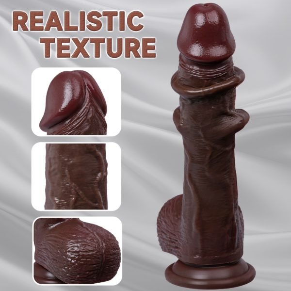 Realistischer 8.27 Zoll Squirting Anal Dildo mit beweglicher Vorhaut – Girl Masturbating Erlebnis