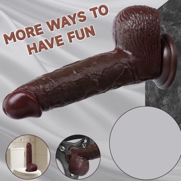 Realistischer 8.27 Zoll Squirting Anal Dildo mit beweglicher Vorhaut – Girl Masturbating Erlebnis – Bild 7