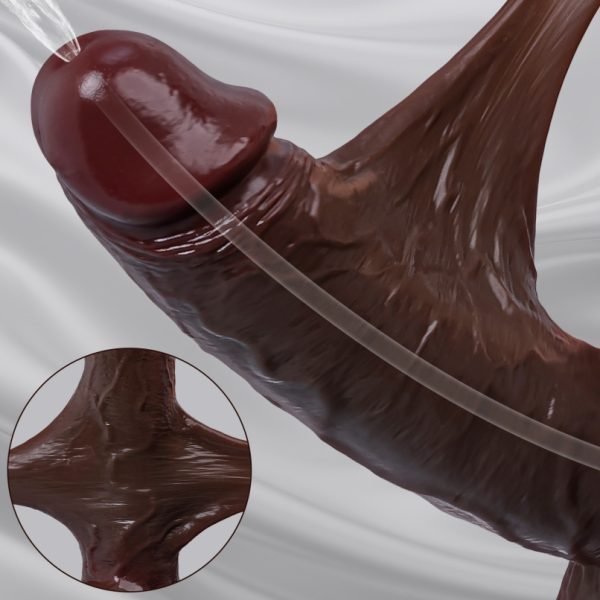 Realistischer 8.27 Zoll Squirting Anal Dildo mit beweglicher Vorhaut – Girl Masturbating Erlebnis – Bild 8
