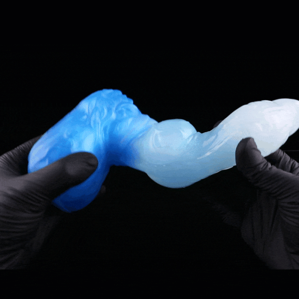 Fantasy Monster Dog Knot Dildo – Blaue Wolfskönig mit Knoten für Explosive Expansion – Bild 2