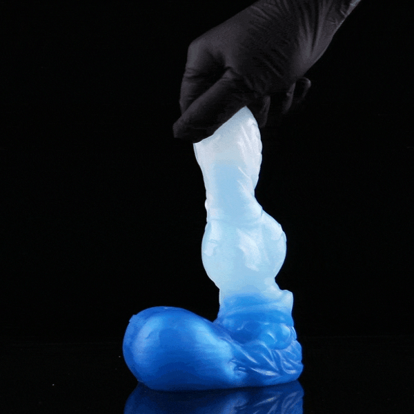 Fantasy Monster Dog Knot Dildo – Blaue Wolfskönig mit Knoten für Explosive Expansion – Bild 4