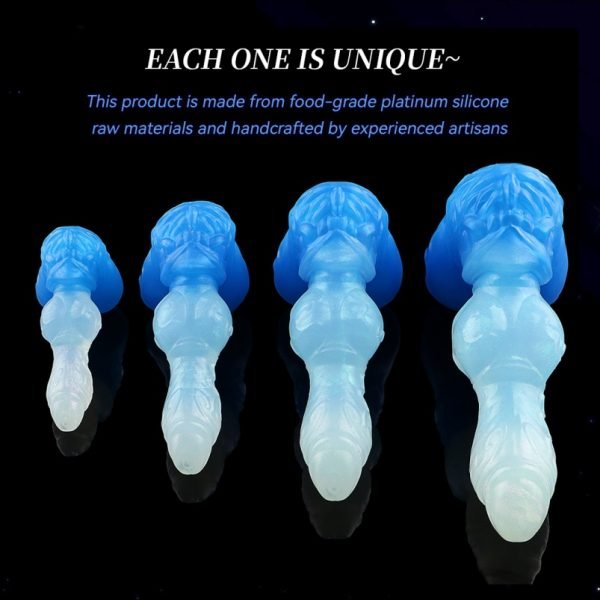 Fantasy Monster Dog Knot Dildo – Blaue Wolfskönig mit Knoten für Explosive Expansion – Bild 6