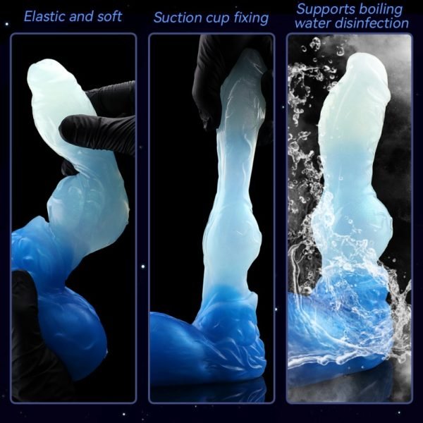Fantasy Monster Dog Knot Dildo – Blaue Wolfskönig mit Knoten für Explosive Expansion – Bild 7
