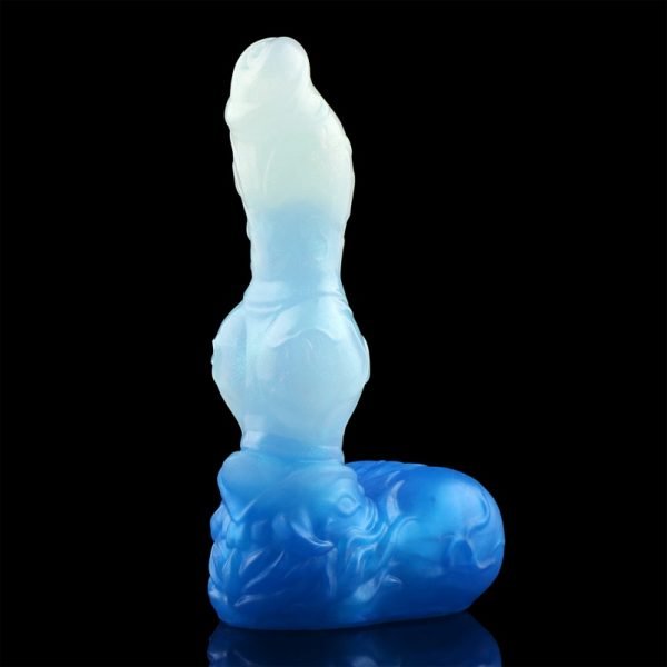 Fantasy Monster Dog Knot Dildo – Blaue Wolfskönig mit Knoten für Explosive Expansion – Bild 9