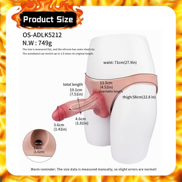 Realistische Fleischähnliche Silikon Strap-On Penis Hülle Hose - Verbesserung der Penissteifigkeit und Verdickung – Bild 9