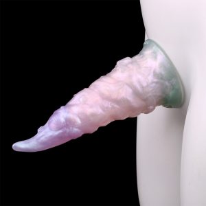 Bunter Eiscreme Fantasy Dildo aus Silikon – Spiralförmiger Genuss mit Oktopus-Saugfuß