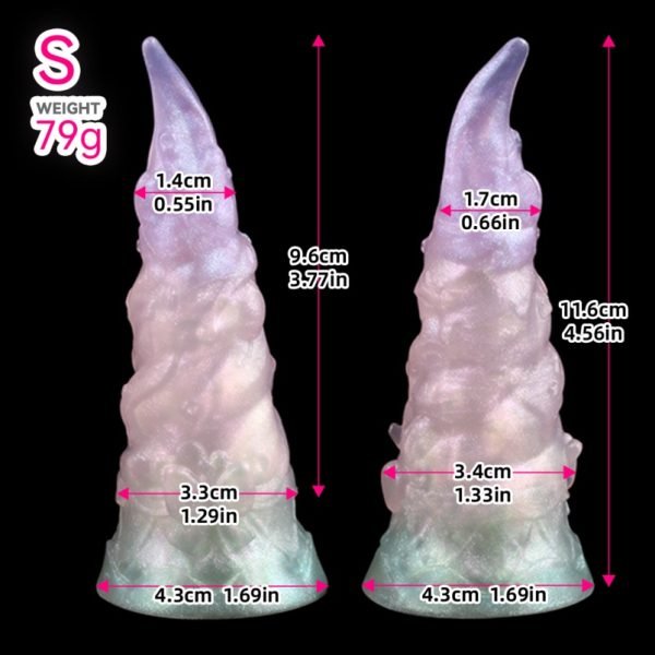 Bunter Eiscreme Fantasy Dildo aus Silikon – Spiralförmiger Genuss mit Oktopus-Saugfuß – Bild 5