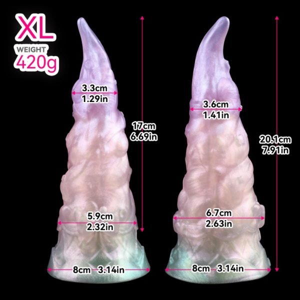 Bunter Eiscreme Fantasy Dildo aus Silikon – Spiralförmiger Genuss mit Oktopus-Saugfuß – Bild 7