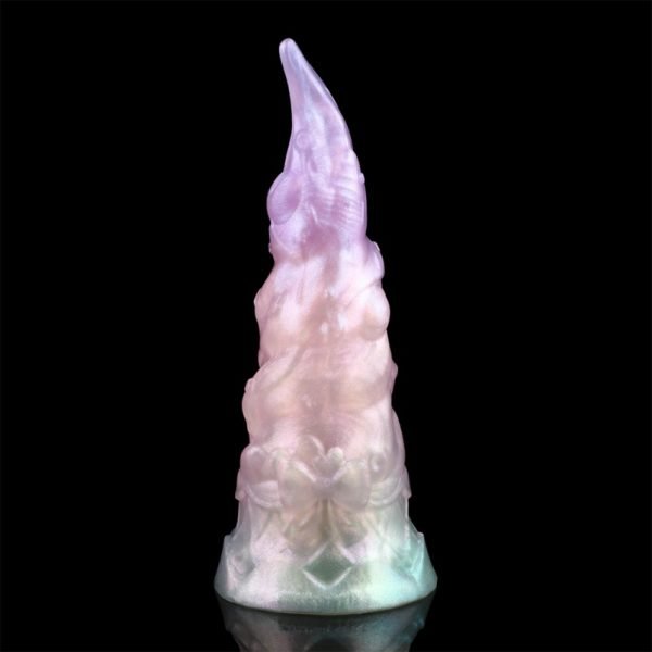 Bunter Eiscreme Fantasy Dildo aus Silikon – Spiralförmiger Genuss mit Oktopus-Saugfuß – Bild 8