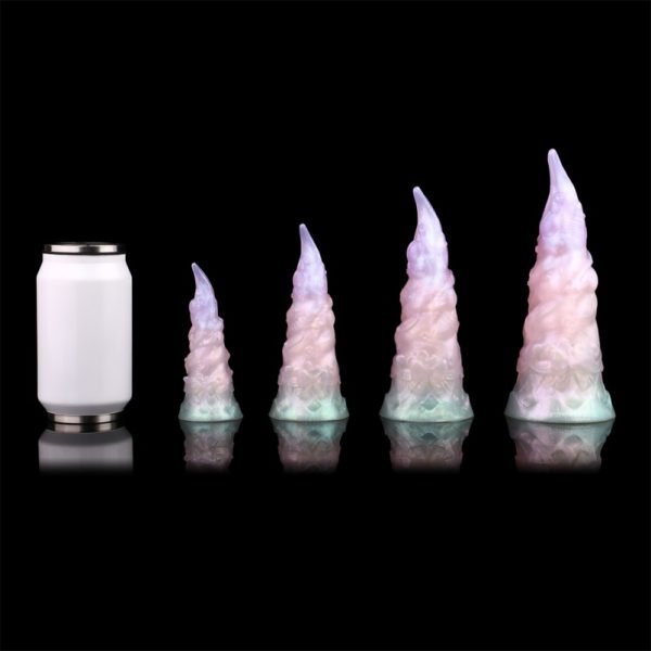 Bunter Eiscreme Fantasy Dildo aus Silikon – Spiralförmiger Genuss mit Oktopus-Saugfuß – Bild 9