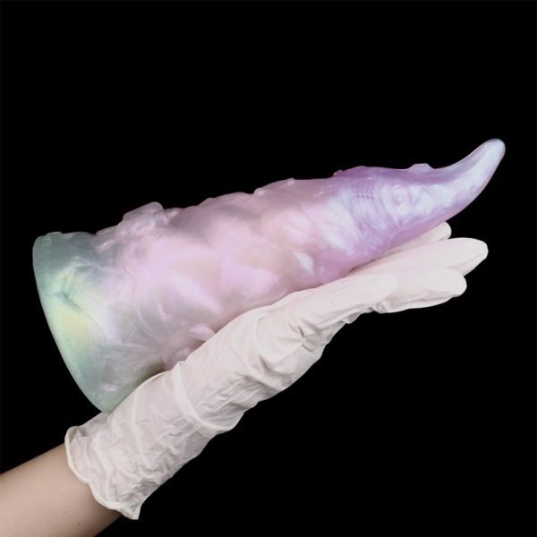 Bunter Eiscreme Fantasy Dildo aus Silikon – Spiralförmiger Genuss mit Oktopus-Saugfuß – Bild 10