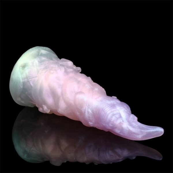Bunter Eiscreme Fantasy Dildo aus Silikon – Spiralförmiger Genuss mit Oktopus-Saugfuß – Bild 11