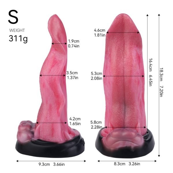 Fantasie Hunde-Zunge Monster Dildo – Blutrote Silikon-Stimulator für Intensives G-Punkt Vergnügen – Bild 9