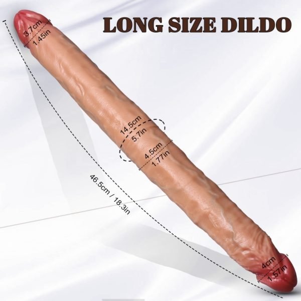 Realistischer Silikon Double-Ended Dildo – Das ultimative Toy für Doppelpenetration & Lesbenspiele – Bild 2