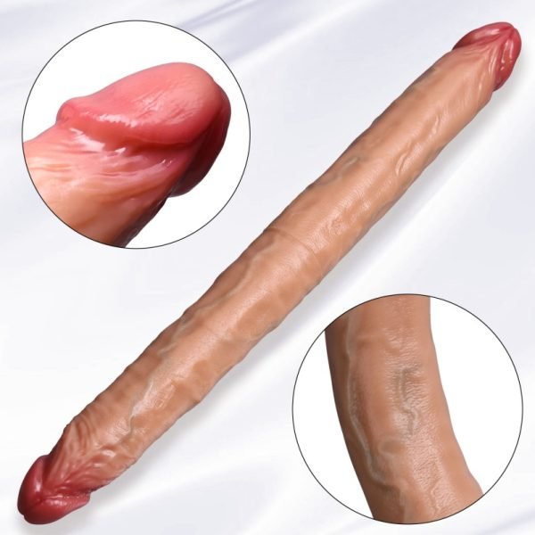 Realistischer Silikon Double-Ended Dildo – Das ultimative Toy für Doppelpenetration & Lesbenspiele – Bild 8