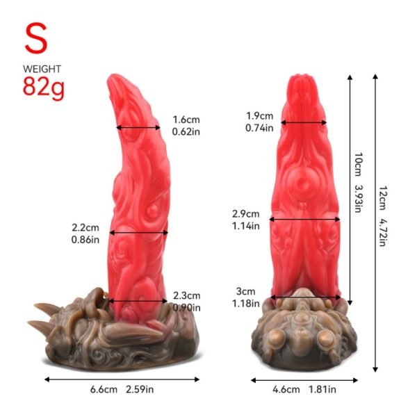 Teufelszunge Fantasy Dildo mit Saugnapf – Blutrotes Silikon für Vaginale & Anale Stimulation – Bild 5