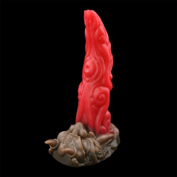 Teufelszunge Fantasy Dildo mit Saugnapf – Blutrotes Silikon für Vaginale & Anale Stimulation – Bild 9