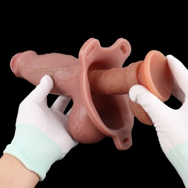 Massives Realistisches Silikon Strapon Penis Sleeve – Hilfsmittel zur Reduzierung der Empfindlichkeit und Verlängerung der Sexdauer. – Bild 9