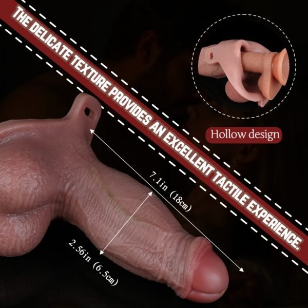 Massives Realistisches Silikon Strapon Penis Sleeve – Hilfsmittel zur Reduzierung der Empfindlichkeit und Verlängerung der Sexdauer. – Bild 4