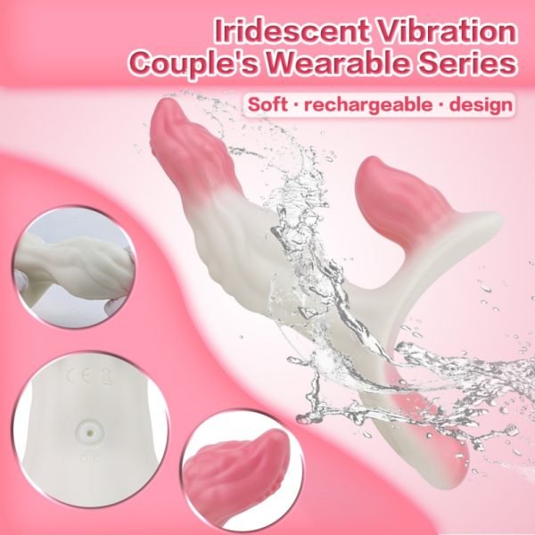 Fantasie Tentakel Vibrations Monster Cock - Rosa Weiße Silikon Lesbensex Strap-On Spielzeug – Bild 8