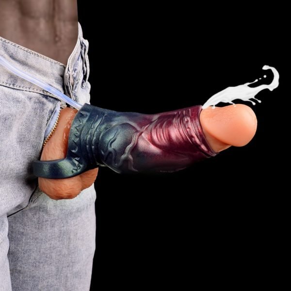 Fantasie Sprühhund Knoten Penis Sleeve – Verbesserung der Mikropenis-Vergrößerung und Verdickung für Männer – Bild 9