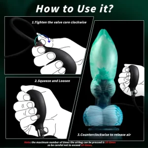 Aufblasbarer Fantasy Monster Dildo mit Dog Knot – Expansions-Toy für intensive Yoni-Massage & Anal-Stimulation