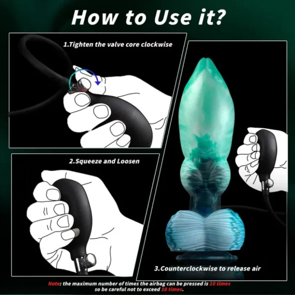 Aufblasbarer Fantasy Monster Dildo mit Dog Knot – Expansions-Toy für intensive Yoni-Massage & Anal-Stimulation