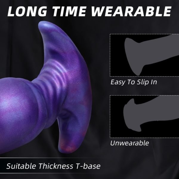 Riesiger Eichel Fantasy Monster Cock – Lila Silikon Fisting & Expansions-Dildo – Bild 6