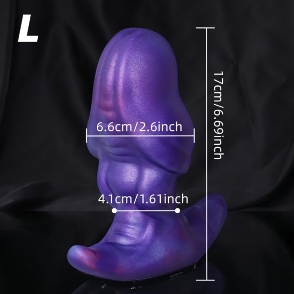 Riesiger Eichel Fantasy Monster Cock – Lila Silikon Fisting & Expansions-Dildo – Bild 9