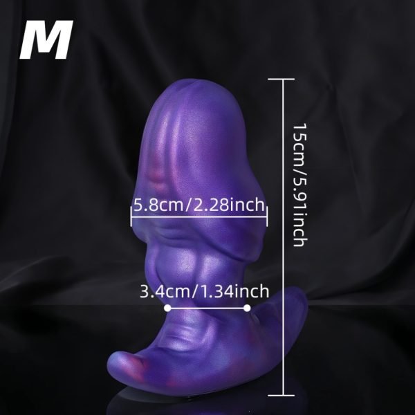 Riesiger Eichel Fantasy Monster Cock – Lila Silikon Fisting & Expansions-Dildo – Bild 10