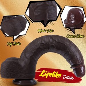 11 Zoll Realistischer Big Black Cock Dildo mit Saugfuß – Ultimative Großer Penis für Extreme Fülle