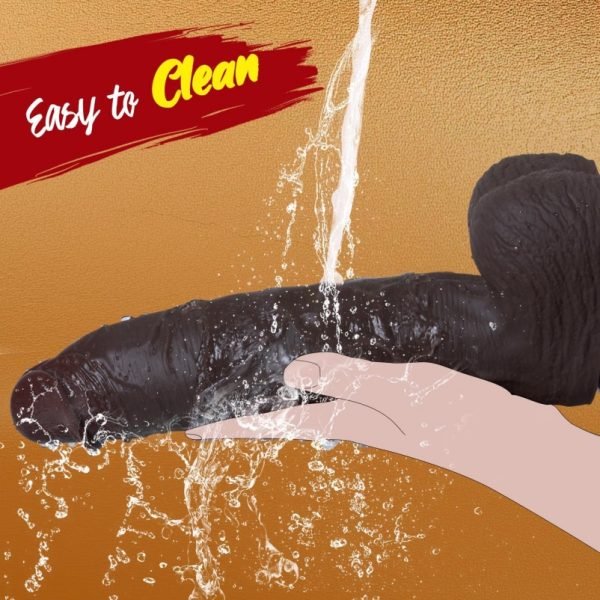 11 Zoll Realistischer Big Black Cock Dildo mit Saugfuß – Ultimative Großer Penis für Extreme Fülle – Bild 4